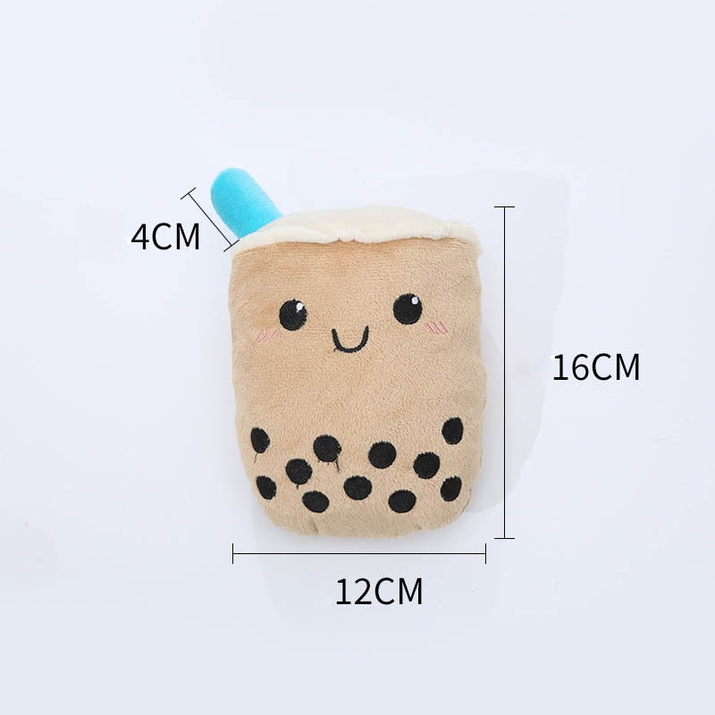 Milk Tea Shaped Pet Plush Toy