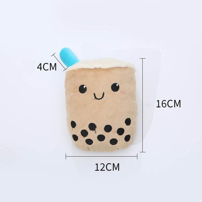 Milk Tea Shaped Pet Plush Toy