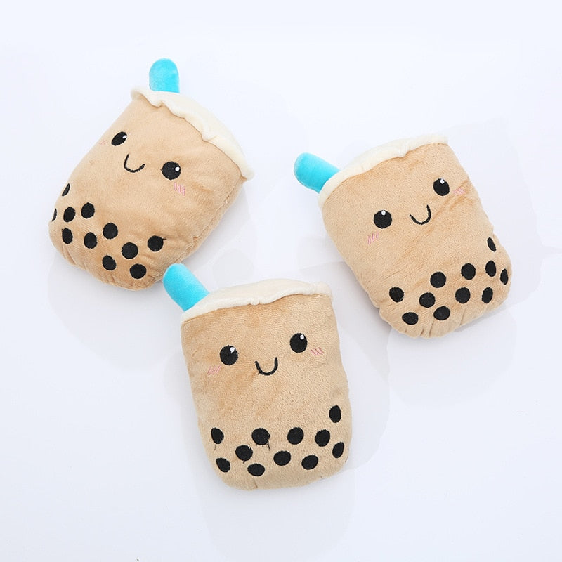 Milk Tea Shaped Pet Plush Toy