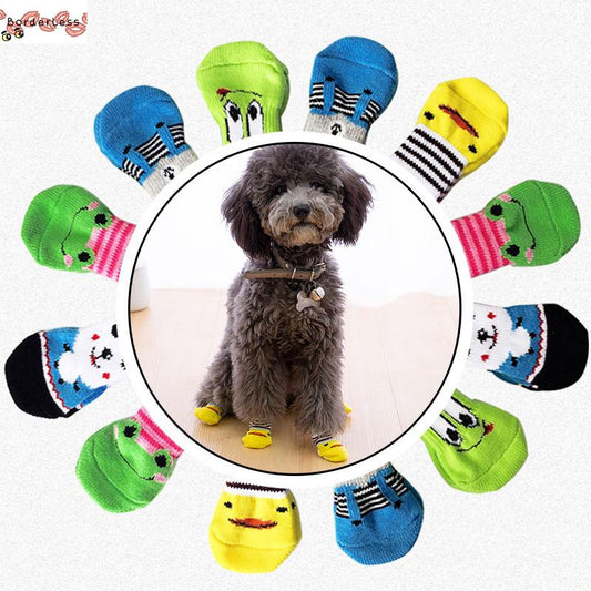 4Pcs Set Knitted Pet Socks